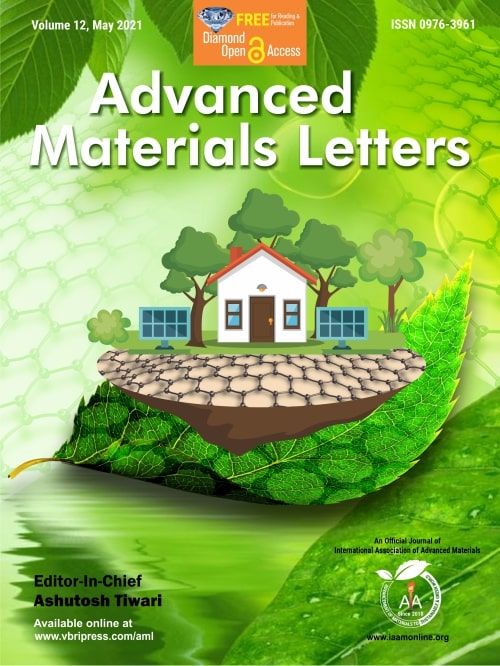 Advanced Materials Letters International Open Access Scientific Journal